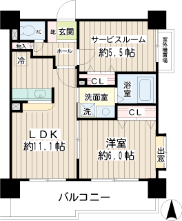 東京都江東区の賃貸マンション　エスポワール・エス　７０１間取り　