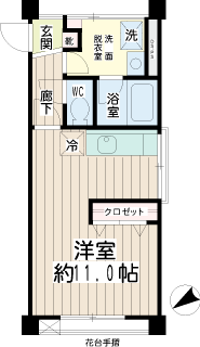 東京都荒川区の賃貸マンション　カルム町屋　間取りです