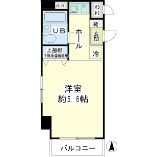 横浜市神奈川区の賃貸マンション　エクセル横浜　４０７号室　間取