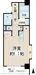 東京都大田区の賃貸マンション　ハイネス多摩川　201号室間取りです