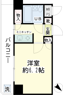 川崎市川崎区の賃貸マンション　プラザ川崎Ｎｏ２　間取りです