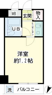 川崎市川崎区の賃貸マンション　プラザ川崎Ｎｏ２　間取りです