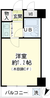 川崎市川崎区の賃貸マンション　プラザ川崎Ｎｏ２　間取りです