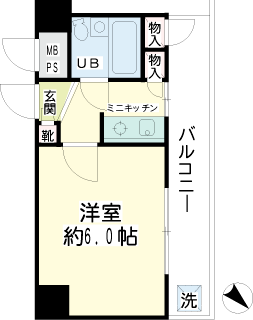 川崎市川崎区の賃貸マンション　プラザ川崎Ｎｏ２　間取りです