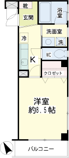 川崎市幸区の賃貸マンション　ステート川崎　間取りです