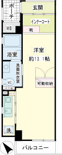 横浜市港北区の賃貸マンション　ルミナス日吉　間取りです