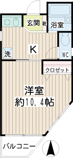 東京都大田区の賃貸マンション　センチュリースペース西蒲田　間取りです