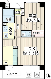 川崎市川崎区の賃貸マンション　ハートレィ大師　４０３号室　間取り