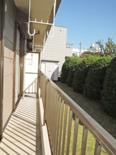 横浜市鶴見区の賃貸マンション　グリーンヒルズ　１０３　バルコニー
