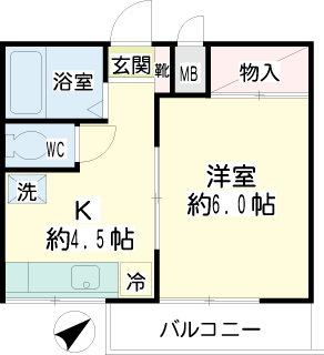 横浜市鶴見区の賃貸マンション　リビオ新田　間取りです