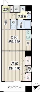 川崎市川崎区の賃貸マンション　ハーヴェスト　間取りです