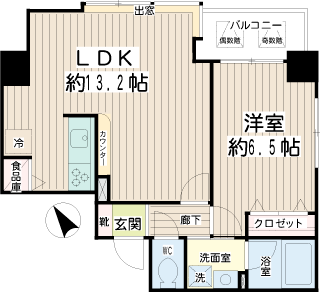 横浜市鶴見区の賃貸マンション　アーバン・スクエア鶴見中央　間取りです