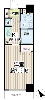 横浜市鶴見区の賃貸マンション　アーバン・スクエア鶴見中央　間取りです