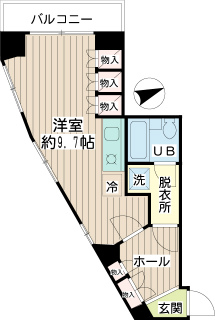 横浜市鶴見区の賃貸マンション　エミネンス富士小堀ビル　２０１号室間取