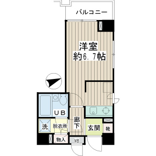 横浜市鶴見区の賃貸マンション　エミネンス富士小堀ビル　４０３　間取