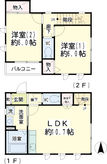 東急東横線東白楽駅の賃貸マンション　グリーンパレス斎藤分ⅢＡ棟　間取りです