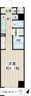 川崎市中原区の賃貸マンション　ルースト　　間取りです