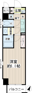 川崎市中原区の賃貸マンション　ルースト　間取りです