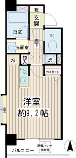 川崎市中原区の賃貸マンション　アーバンスクエア川崎平間　間取りです