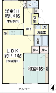 横浜市鶴見区の賃貸アパート　グリーンハイツ　間取りです　