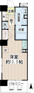 川崎市幸区の賃貸マンション　エクセル川崎ＷＥＳＴ　間取りです