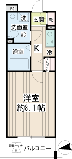 横浜市鶴見区の賃貸マンション　クレール鶴見　間取り