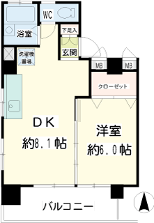 東京都品川区の賃貸マンション　大久保ハイツ　間取り