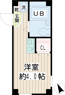 横浜市鶴見区の賃貸マンション　横浜マンション鶴見アネックス　　間取りです