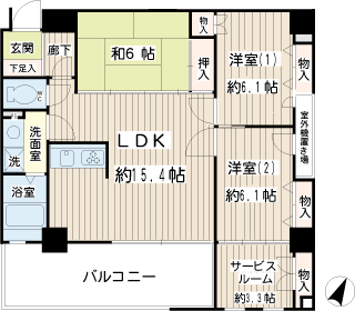 川崎市川崎区の賃貸マンション　グッドビュー川崎　間取りです