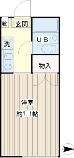 横浜市旭区の賃貸アパート　カルム鶴ヶ峰　間取