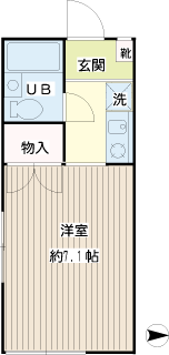 横浜市旭区の賃貸アパート　カルム鶴ヶ峰　間取りです