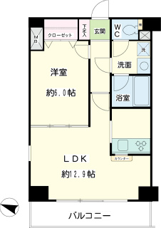 川崎市川崎区の賃貸マンション　オベリスク藤崎　４０４間取