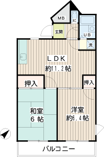 横浜市鶴見区の賃貸マンション　ロイヤルハイツサンユー　間取りです