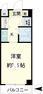 横浜市港北区の賃貸マンション　ソリスト綱島　間取り