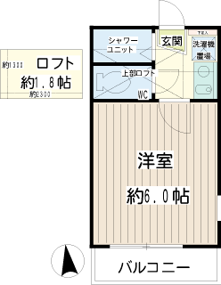 横浜市鶴見区の賃貸マンション　尻手ハイデンス　間取りです