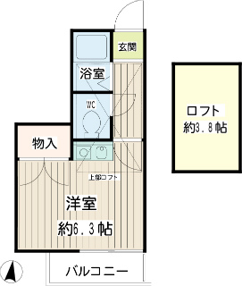 川崎市中原区の賃貸マンション　ドミール横手　２０１号室