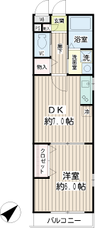 横浜市鶴見区の新築賃貸マンション　ディアコート　１０６間取り　