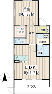 横浜市鶴見区の新築アパート　アジュールハイム　間取りです