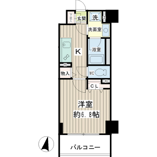 横浜市鶴見区の賃貸マンション　Ｐｅａｒｌ　Ｃｏｕｒｔ　Ｔｓｕｒｕｍｉ　間取