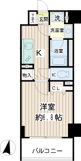 横浜市鶴見区の新築賃貸マンション　Ｐｅａｒｌ Ｃｏｕｒｔ Tsurumi　間取りです