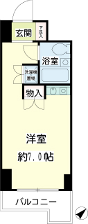 川崎市川崎区の賃貸マンション　ベルメゾンヒカリ　３０４号室　間取