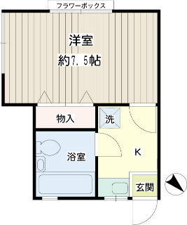 東京都品川区の賃貸マンション　コーポカトレア西大井　１０３　間取