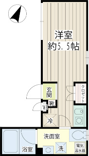 横浜市鶴見区の新築賃貸マンション　プランザ鶴見　２０１　間取
