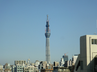 東京都江東区の賃貸マンション　エスポワール・エス　６０３号室からスカイツリー見えます　